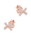 Bow Shaped Silver Stud Earring STS-6439